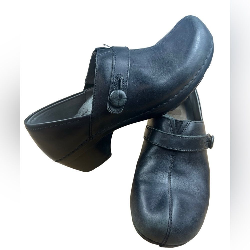 Dansko Black Leather “Tamera” Clogs Women’s Size 9 (39)